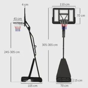 10ft SPORTNOW Basketball Hoop Outdoor