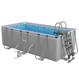 Premium 13ft x 6.8ft Garden Swimming Pool with Ladder and Pump