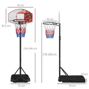 6.9ft Adjustable Basketball Hoop System – SPORTNOW