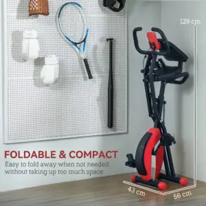 Elite Folding Magnetic Exercise Bike for Home, School & Office Gyms