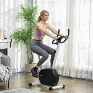 SPORTNOW Exercise Bike With LCD Monitor For Home Gym