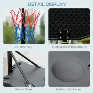 8.3ft Adjustable Basketball Hoop with Wheels – Elite Freestanding Court Edition