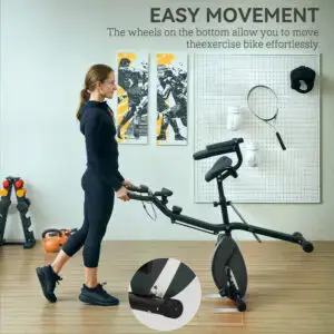 Elite Folding Magnetic Exercise Bike for Home, School & Office Gyms
