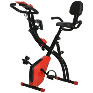 2-in-1 Foldable Exercise Bike with Resistance Bands