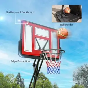10ft Outdoor Basketball Hoop with Rebound Return – Adjustable & Portable Stand