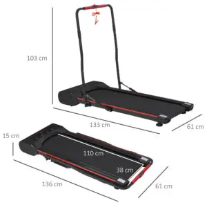 500W Slimline Walking Treadmill with LED Display For Home & Office