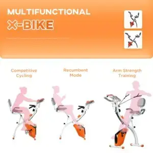2-in-1 Folding Magnetic Exercise Bike
