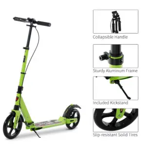 Premium Folding Stunt Scooter with Dual Suspension Wheels