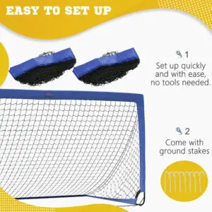 6×3 ft Foldable Portable Football Goal Net for Kids & Adults setup