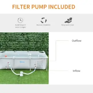 Superior 8ft x 5ft Steel Frame Above Ground Swimming Pool