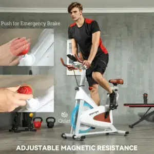 Elite SPORTNOW 8kg Flywheel Spin Bike – Belt Driven Precision