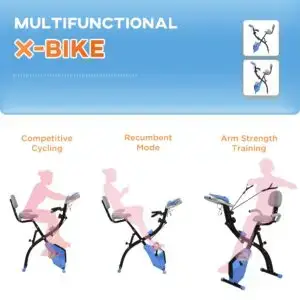 Elite Folding Magnetic Upright Exercise Bike