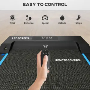 2.5HP Foldable Walking Pad Treadmill with LED Display for Home & Office Use