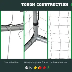 8×5ft Elite Foldable Football Goal Quality