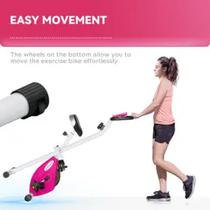 Foldable Magnetic Upright Exercise Bike with Pulse Sensors