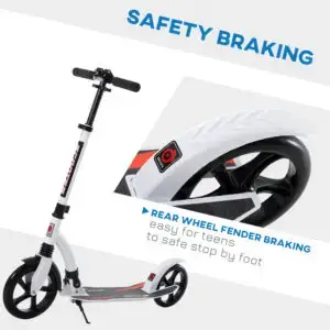 Premium Folding Stunt Scooter – Alpine White Safety