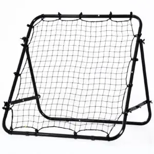 HOMCOM Adjustable Rebounder Net Kickback Target Goal for Teens Adults Training, Black