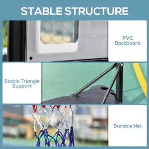 6.9ft Adjustable Basketball Hoop System – HOMCOM