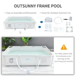 9.5ft x 6.2ft Deluxe Outdoor Swimming Pool