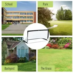 6x2ft Elite Foldable Football Goal Set of 2 | Portable Garden Training Goals Location