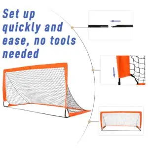 6x3ft Elite Foldable Football Goal Set of 2 build