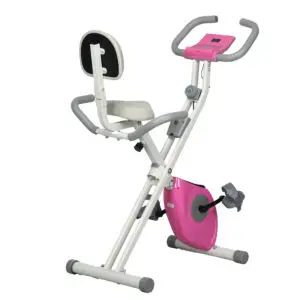 HOMCOM Folding Exercise Bike, with Adjustable Magnetic Resistance