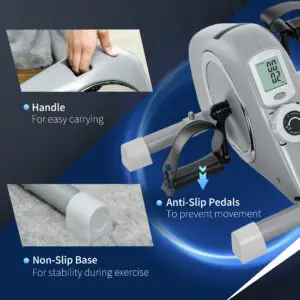 Elite Mini Pedal Exerciser Magnetic Under Desk Bike for Home