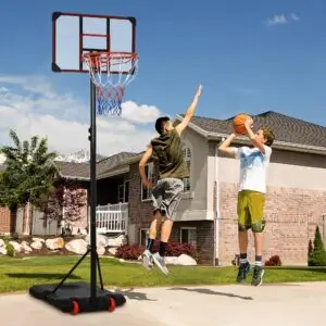 7ft Adjustable Basketball Hoop with Wheels – SPORTNOW Court Edition