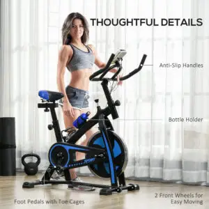 Elite Series 8KG Flywheel Belt Driven Indoor Spin Bike For Home & Office Gyms