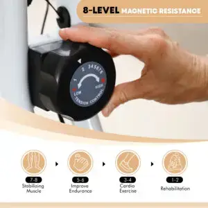 Folding Magnetic Upright Exercise Bike with Pulse Sensors