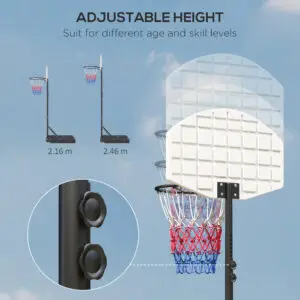 6.9ft Adjustable Basketball Hoop System – SPORTNOW