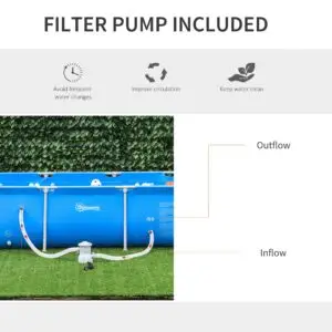Superior 8ft x 5ft Steel Frame Above Ground Swimming Pool