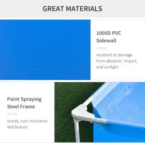 Superior 8ft x 5ft Steel Frame Above Ground Swimming Pool