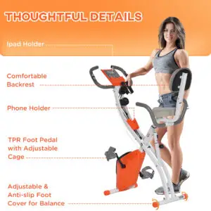 2-in-1 Folding Magnetic Exercise Bike