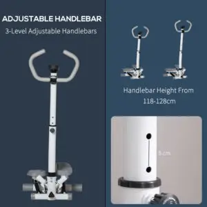 Elite Adjustable Step Machine with LCD Screen & Handlebar