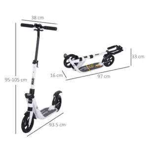 Elite Foldable Scooter – Superior Suspension Size
