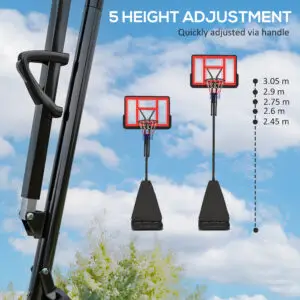 10ft Outdoor Basketball Hoop with Rebound Return – Adjustable & Portable Stand