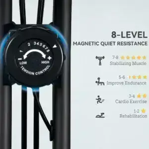 Elite Folding Magnetic Exercise Bike for Home, School & Office Gyms