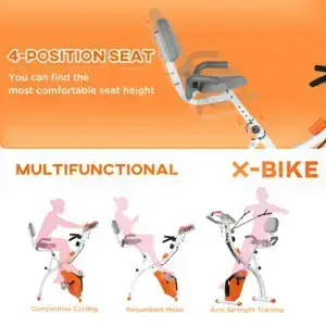 2-in-1 Folding Magnetic Exercise Bike