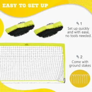 6x3ft Elite Series Football Goal Set of 2 Folding