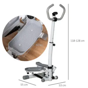 Elite Adjustable Step Machine with LCD Screen & Handlebar