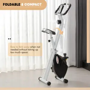 Folding Magnetic Upright Exercise Bike with Pulse Sensors
