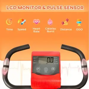 2-in-1 Foldable Exercise Bike with Resistance Bands