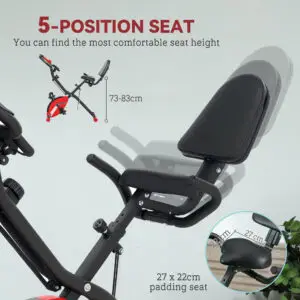 Elite Folding Magnetic Exercise Bike for Home, School & Office Gyms