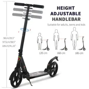 Premium Foldable Scooter – Elite Suspension & 200 mm Wheels Height