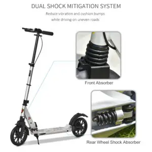 Premium Folding Stunt Scooter with Shock Mitigation System Suspension