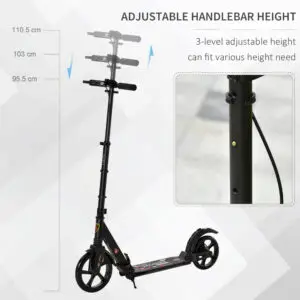 Reinforced Teen & Adult Folding Stunt Scooter with Dual Suspension Height
