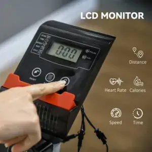 SPORTNOW Exercise Bike With LCD Monitor For Home Gym