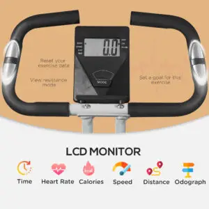 Folding Magnetic Upright Exercise Bike with Pulse Sensors