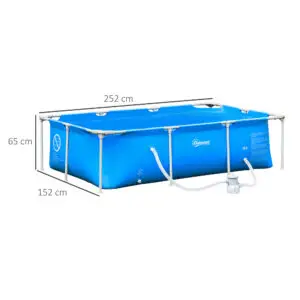 Superior 8ft x 5ft Steel Frame Above Ground Swimming Pool